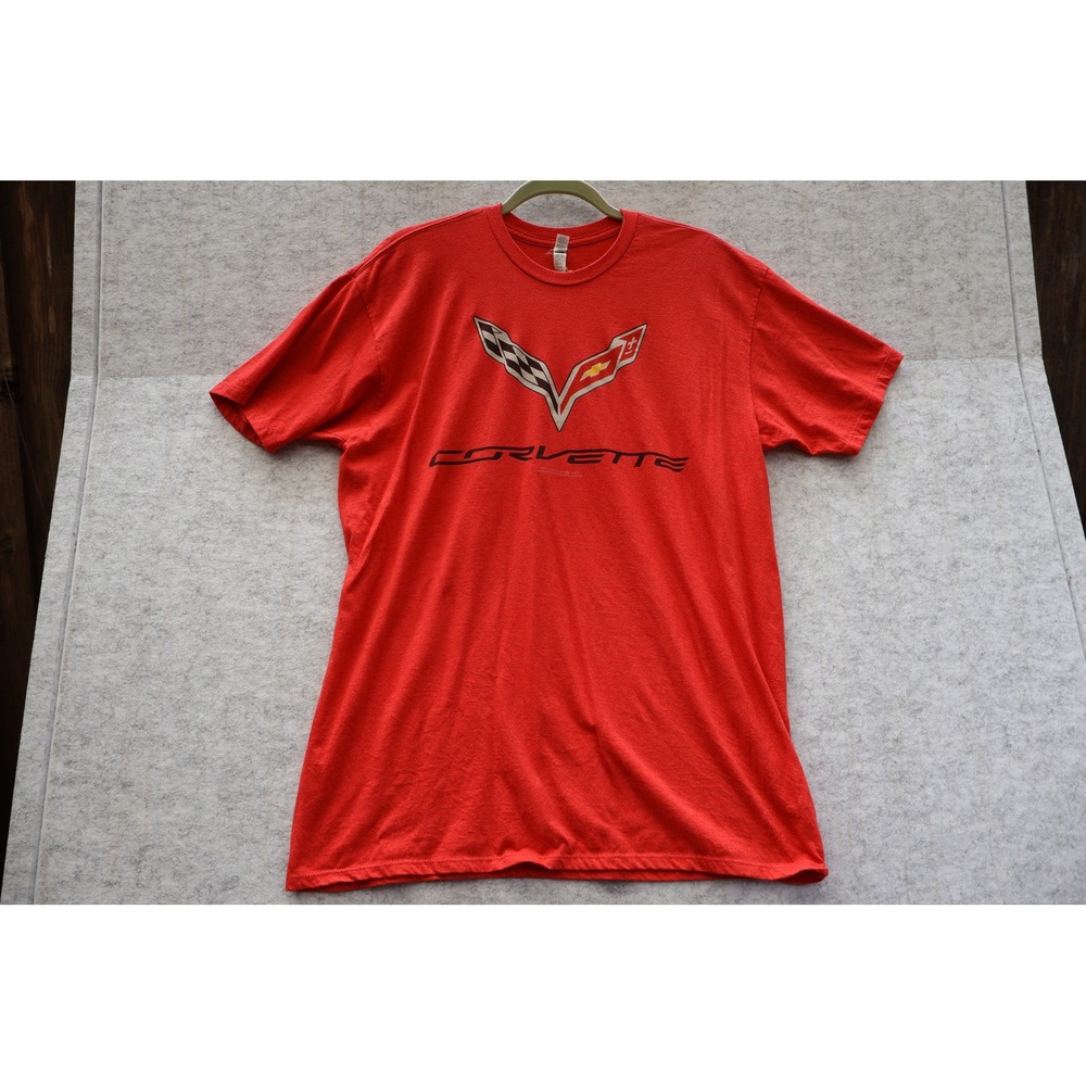 Chevrolet Corvette C7 Logo Red Heather Graphic Tee shirt Mens XL Alstyle GM